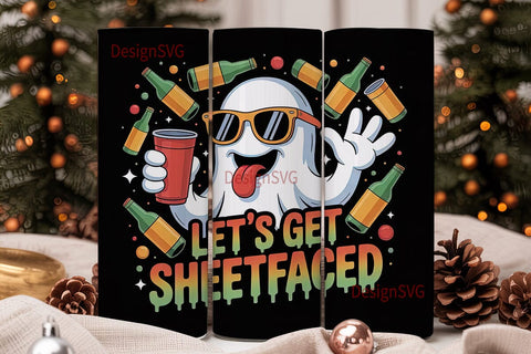 Sheetfaced Ghost 20oz Tumbler Wrap Sublimation DesignSVG 