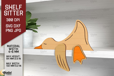 Shelf Sitters Goose Laser Cut. Sleeping Goose SVG SVG Evgenyia Guschina 
