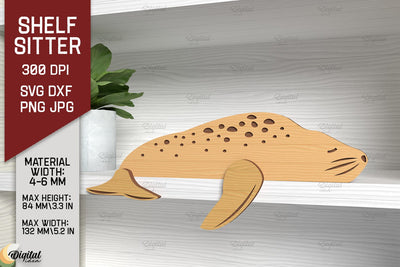 Shelf Sitters Seal Laser Cut. Sleeping Seal SVG SVG Evgenyia Guschina 
