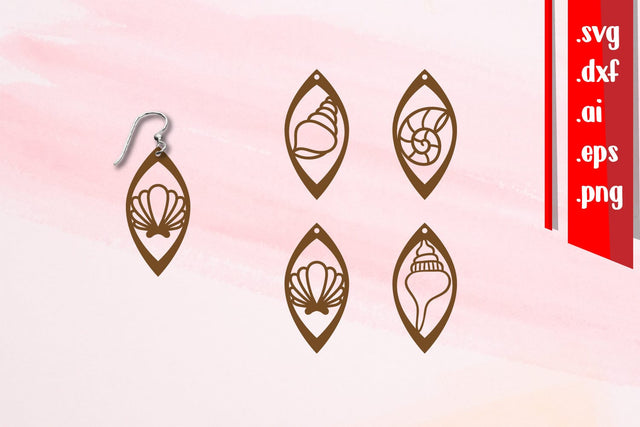 Shell Earrings | Summer Earrings SVG zafrans studio 