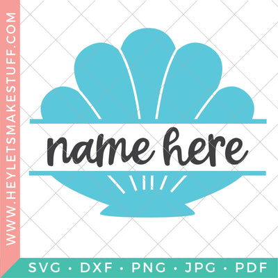 Shell Monogram SVG Hey Let's Make Stuff 