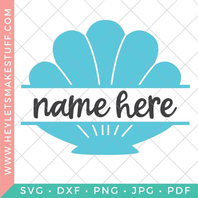 Shell Monogram SVG Hey Let's Make Stuff 