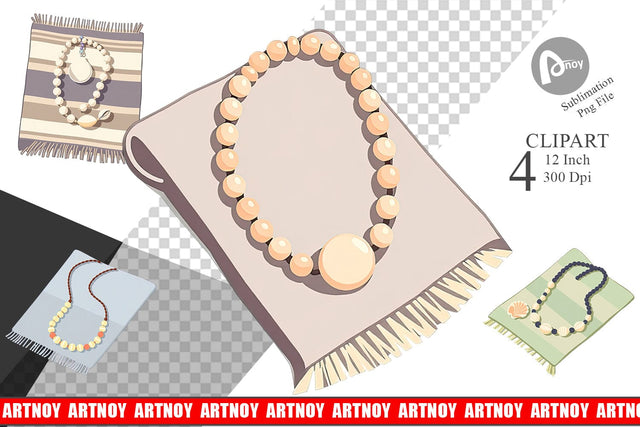 Shell Necklace Clipart Sublimation artnoy 
