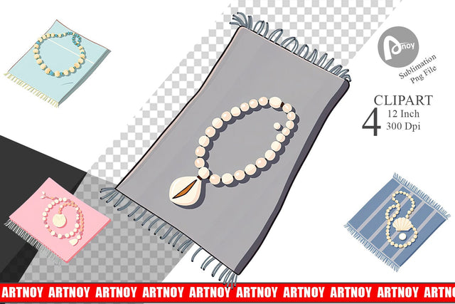 Shell Necklace Clipart Sublimation artnoy 