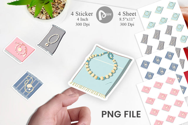 Shell Necklace Sticker Sublimation artnoy 