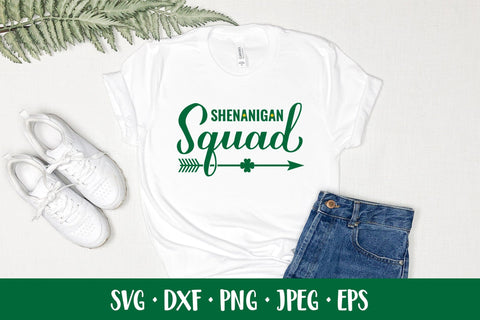 Shenanigan squad SVG. Funny Saint Patrick’s Day quote design SVG LaBelezoka 