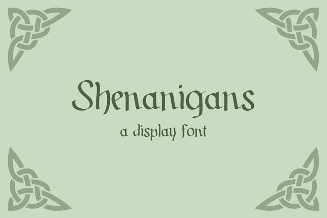 Shenanigans - Irish Display Font Font Beck McCormick 