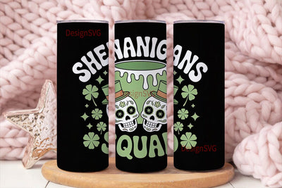 Shenanigans Squad 20oz Tumbler Wrap Sublimation DesignSVG 