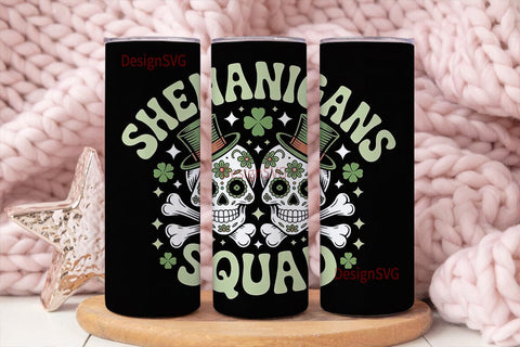 Shenanigans Squad 20oz Tumbler Wrap Sublimation DesignSVG 