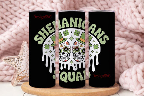 Shenanigans Squad 20oz Tumbler Wrap Sublimation DesignSVG 