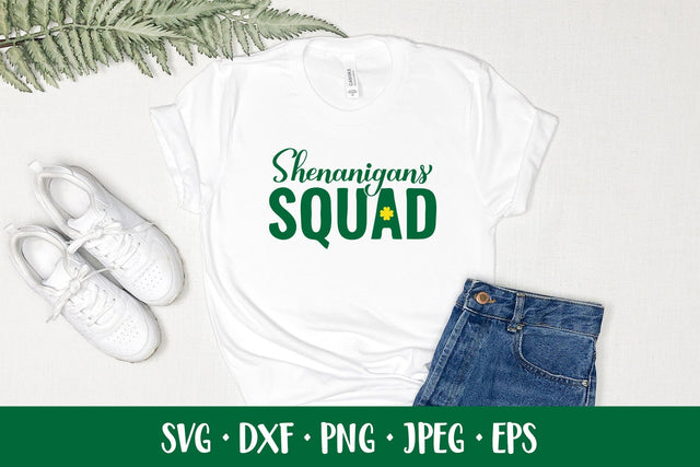 Shenanigans squad SVG. Funny St. Patrick’s Day quote design SVG LaBelezoka 
