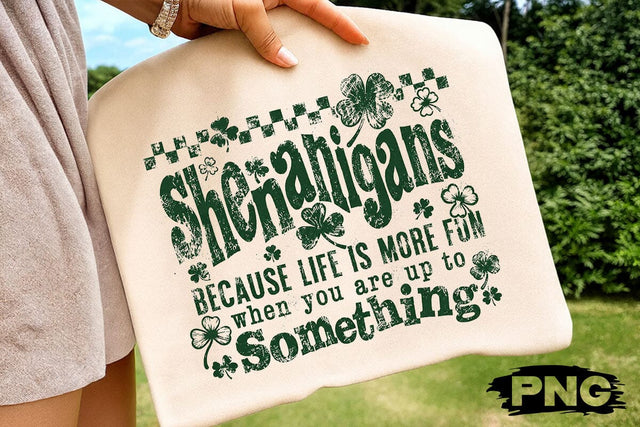 Shenanigans St Patricks Day Quote PNG Art SVG DesignDestine 