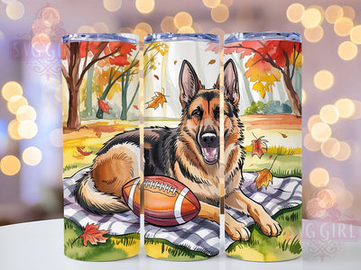 Shepherd Puppy Fall Tumbler Wrap, Fall Dog Wrap, 20oz Sublimation, Autumn Pet Cup, Dog Lover Mug, Shepherd Fall Design, Cute Puppy Tumbler Sublimation SvggirlplusArt 
