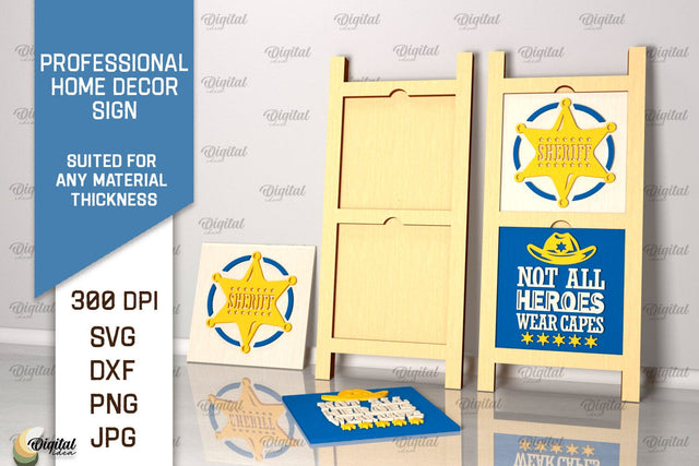 Sheriff Sign SVG. Professional Home Decor Sign Laser Cut SVG Evgenyia Guschina 