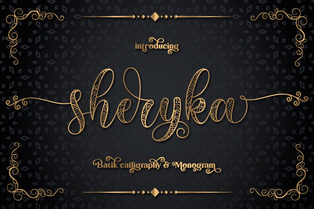 Sherika | Batik Calligraphy Font studioalmeera 