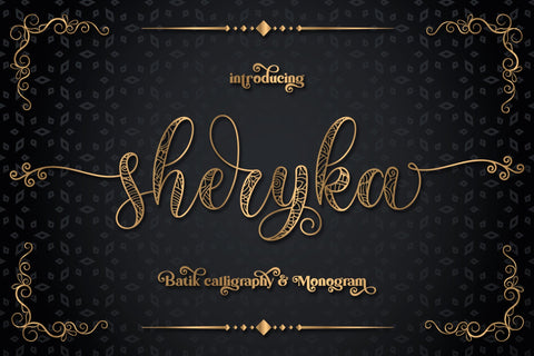 Sherika | Batik Calligraphy Font studioalmeera 