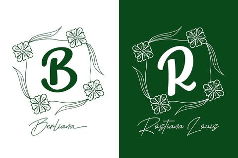 Sherlita Rose Monogram Font Afandi Studio 