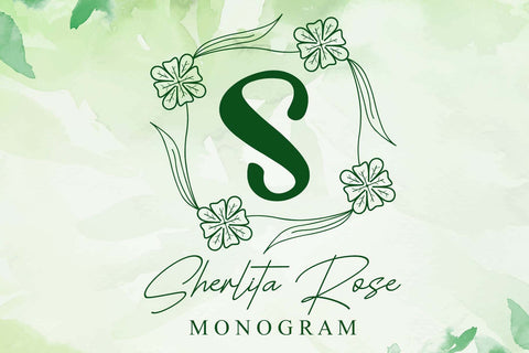 Sherlita Rose Monogram Font Afandi Studio 