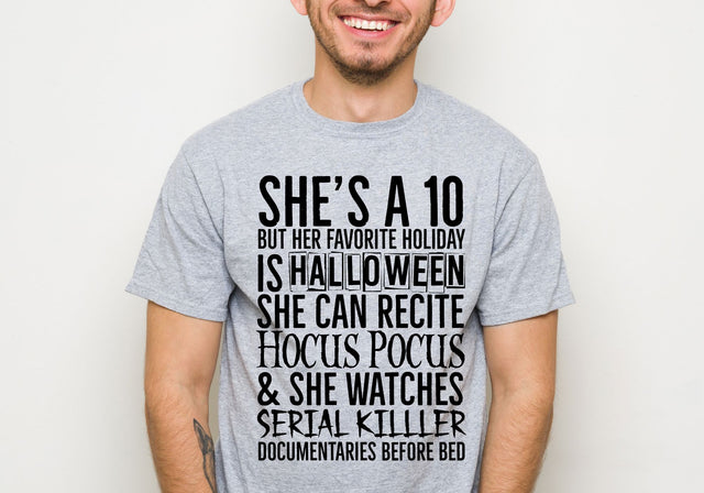 She's a 10 Halloween PNG | Spooky Girl Power | Halloween Typography Design Sublimation Print Perfect Design Shop 