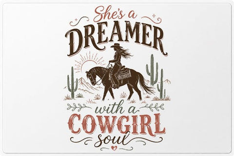 She's a Dreamer with a Cowgirl Soul PNG | Cowgirl Sublimation PNG SVG BillahCrafts 