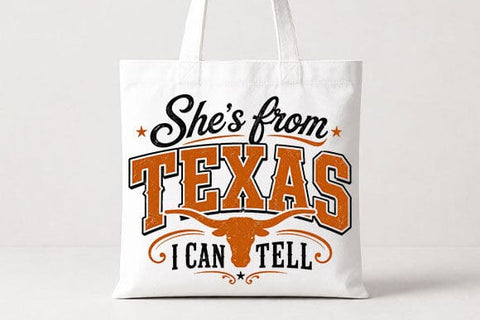 She's From Texas I Can Tell Quote PNG | Texas Girl Sublimation PNG SVG BillahCrafts 