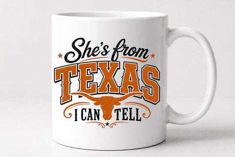 She's From Texas I Can Tell Quote PNG | Texas Girl Sublimation PNG SVG BillahCrafts 