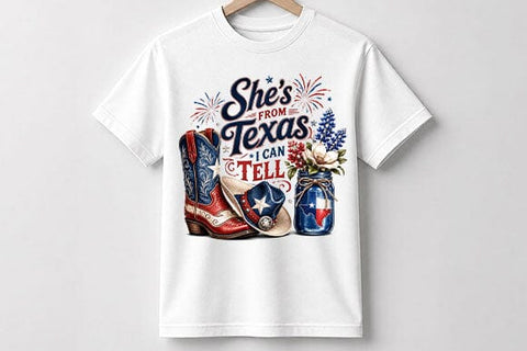 She's From Texas Western Boots and Hat PNG | Texas Sublimation PNG SVG BillahCrafts 