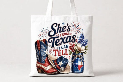She's From Texas Western Boots and Hat PNG | Texas Sublimation PNG SVG BillahCrafts 