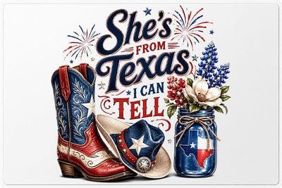She's From Texas Western Boots and Hat PNG | Texas Sublimation PNG SVG BillahCrafts 