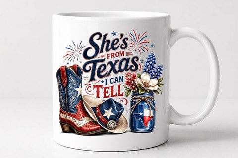 She's From Texas Western Boots and Hat PNG | Texas Sublimation PNG SVG BillahCrafts 