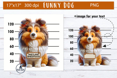 Shetland sheepdog clipart dog | Funny dog illustration Sublimation Olga Boat Design 