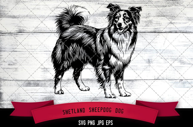 Shetland Sheepdog Dog SVG, Dog SVG, Logo - Digital Download with Commercial License for Cricut, Silhouette, Scan N Cut Crafting SVG Loveleen Kaur 