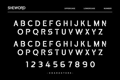 Sheword - A Modern Futuristic Font Font studioalmeera 