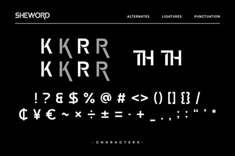 Sheword - A Modern Futuristic Font Font studioalmeera 
