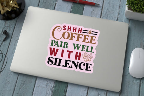 Shhh Coffee pair well with silence SVG Angelina750 