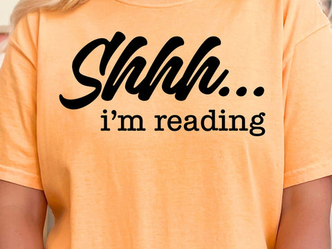Shhh I'm Reading Svg, Book Worm Svg, Book Lover Svg, Read Svg, Bibliophile Svg SVG DesignDestine 