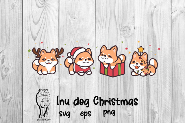 Shiba inu dog christmas SVG dadan_pm 