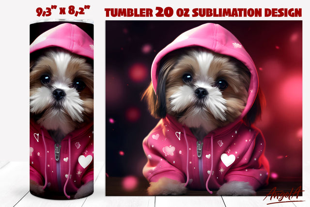 Shih tzu png / Dog tumbler sublimation / cute dog png Sublimation Angelina Semenova 
