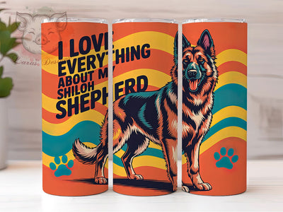 Shiloh Shepherd Love 20oz Tumbler, German Shepherd, Dog Lover, True Love, Tumbler Wrap, Sublimation Design, 20oz Tumbler Sublimation Lara' s Designs 