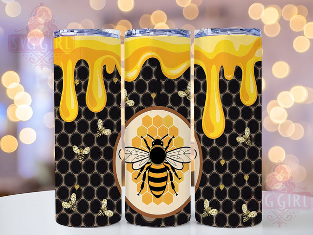 Shimmering Glitter Bee Tumbler, Glitter Design Cup, Shimmering Bee Gift, Trendy Bee Present, Glam Insect Design, Girly Bee Drinkware, Sublimation Template Sublimation SvggirlplusArt 