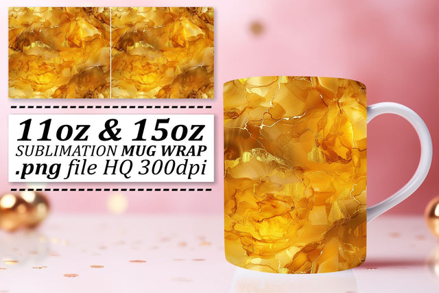 Shimmering Marble Print Mug Wrap, Sublimation, 11oz 15oz Sublimation afrosvg 