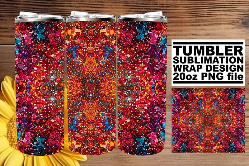 Shimmering Sparkly Red Glitter Sublimation for 20oz Tumblers Sublimation afrosvg 