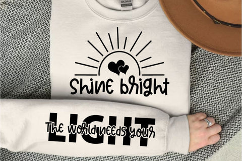 Shine Bright Sleeve SVG Design SVG Regulrcrative 