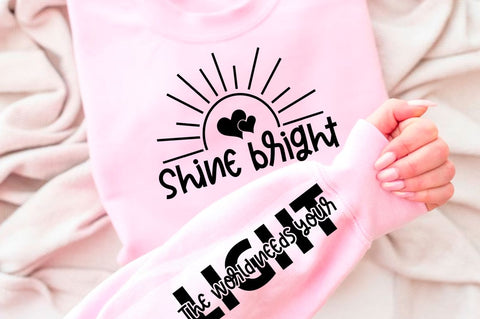 Shine Bright Sleeve SVG Design SVG Regulrcrative 