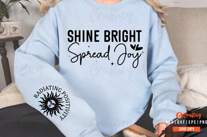 Shine Bright Spread Joy Sleeve SVG Design SVG Designangry 