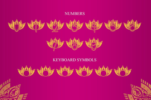 Shine Lotus Mandala Monogram Font Dm Letter Studio 