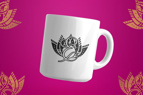 Shine Lotus Mandala Monogram Font Dm Letter Studio 