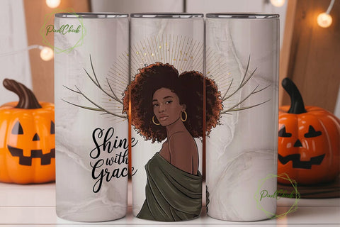 Shine With Grace 20oz Tumbler Wrap Sublimation PixelChick 