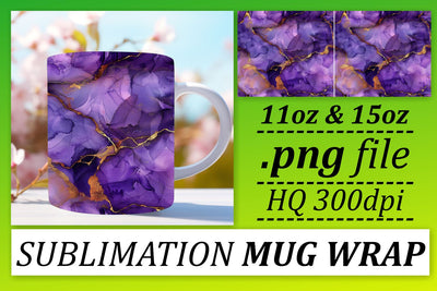 Shining Marble Pattern Mug Wrap, Sublimation, 11oz 15oz Sublimation afrosvg 