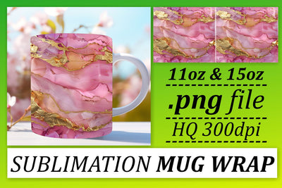 Shining Marble Texture Mug Wrap, Sublimation, 11oz 15oz Sublimation afrosvg 